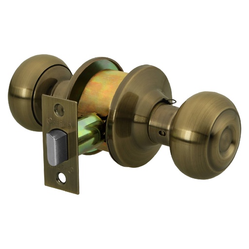 [43455] Cerradura para recámara tipo oval acabado latón antiguo