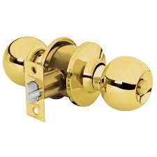 [43458] Cerradura para recámara tipo oval acabado latón brillante