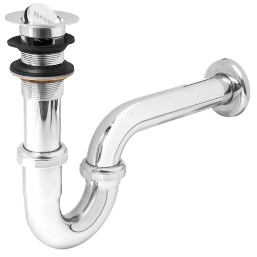 [49337] Cespol para lavabo de latón con contrarejilla de 1 1/4" tipo moneda