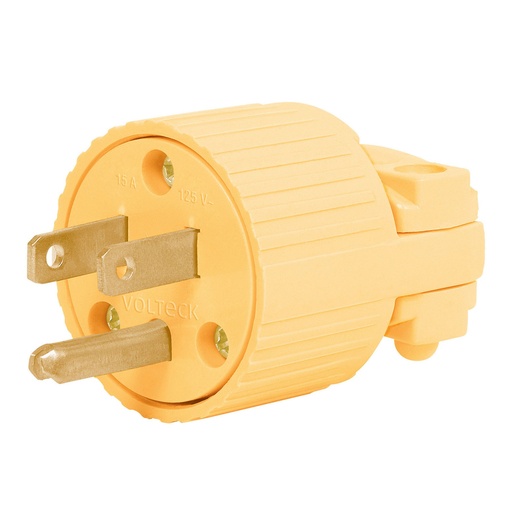 [46205] Clavija industrial plástica aterrizada 2 polos + tierra