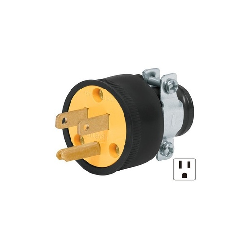 [46207] Clavija industrial reforzada aterrizada 2 polos + tierra