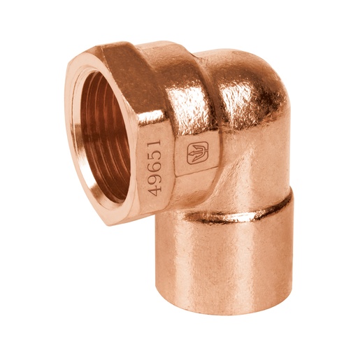[COD08348] Codo de cobre (pipa) cuerda interior 