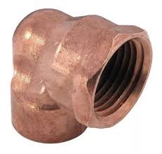 [COD08348-6] Codo de cobre (pipa) cuerda interior de 1 1/4"