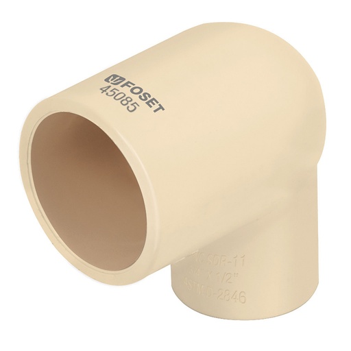 [45085] Codo de cpvc reducido de 3/4" a 1/2" x 90°