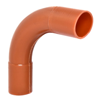 [COD04041] Codo de poliducto de 1" naranja