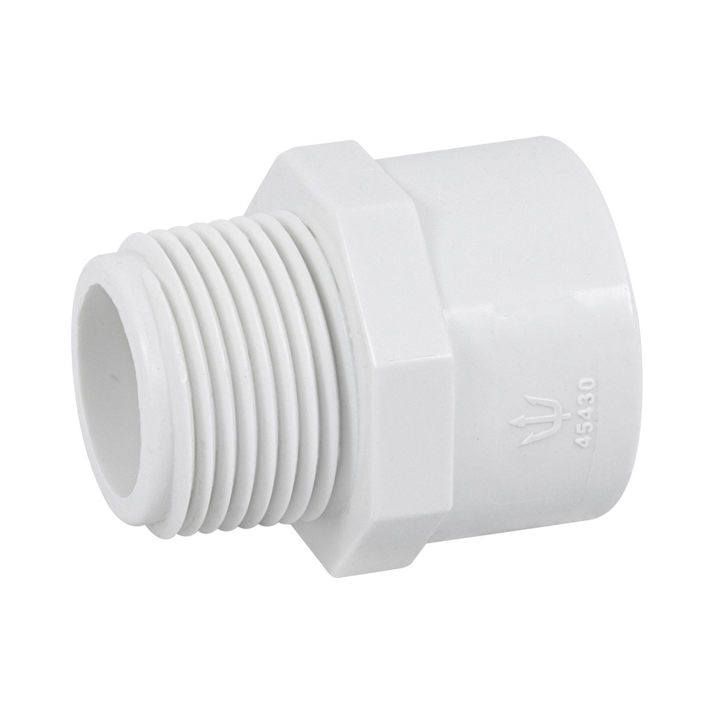Conector de pvc hidráulico cuerda exterior de 2
