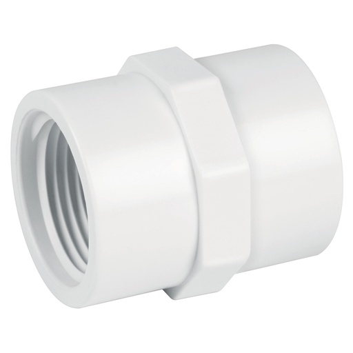 [45434] Conector de pvc hidráulico cuerda interior de 1"