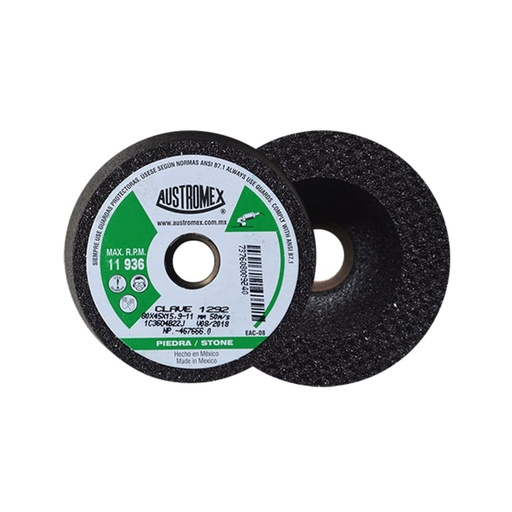 [AUS1292] Copa para piedra de 4" con entrada 5/8" grano 36 magma (AUS1292)