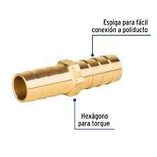 [49644] Cople inserción de latón 1/2"