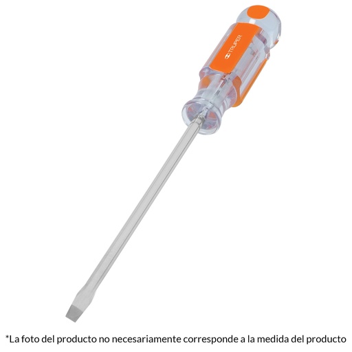 [14002] Desarmador plano 5/16" x 6" con mango de acetato