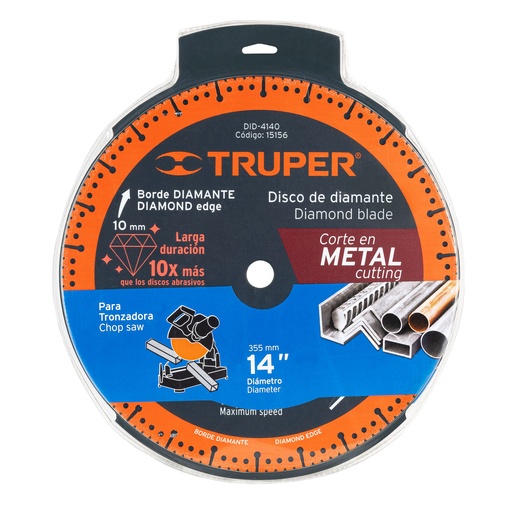 [15156] Disco de diamante para corte de metal 14"