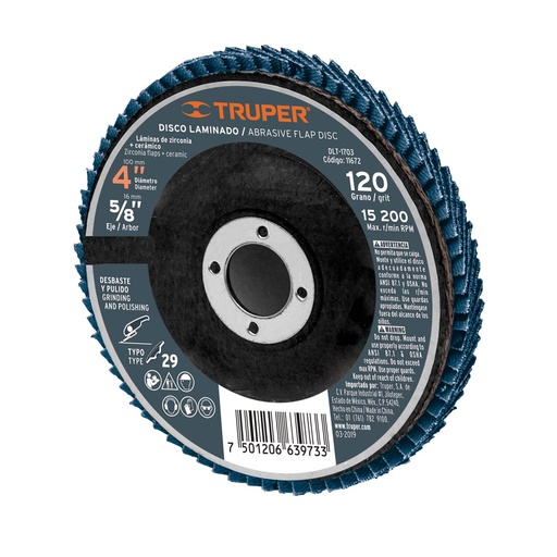 [11675] Disco laminado grano 120 de 4 1/2"