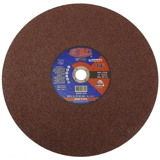 [C-733] Disco para corte de metal de 14" hum (AUS733)