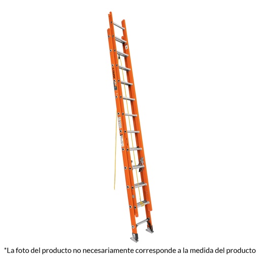 [100228] Escalera de extensión tipo II de 20 peldaños fibra de vidrio