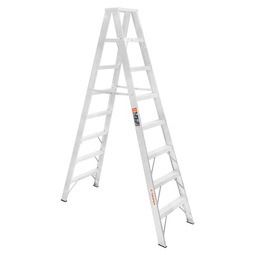 [10498] Escalera de tijera doble tipo ll de 7 peldaños aluminio