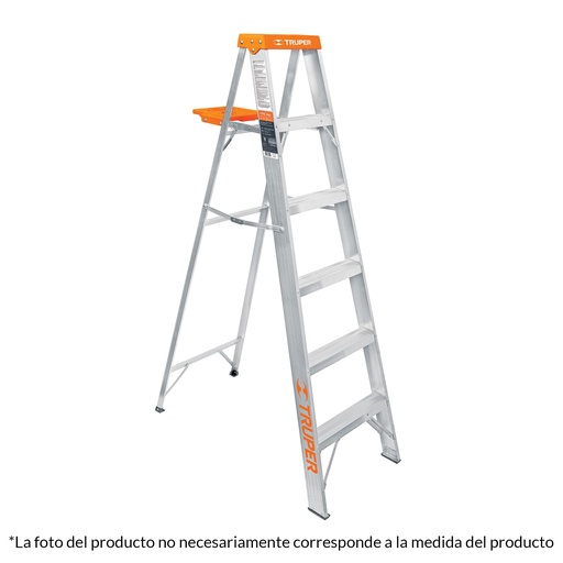 [10435] Escalera de tijera tipo ll de 3 peldaños aluminio