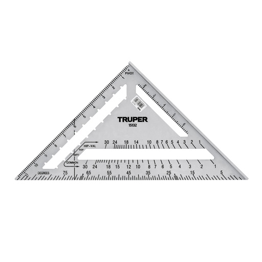 [15132] Escuadra 12" de aluminio para muros de yeso