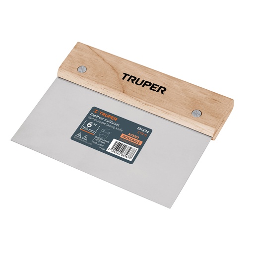 [101374] Espátula rectangular de 6" x 3" de acero inoxidable