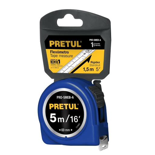 [21610] Flexómetro azul de 5 mts
