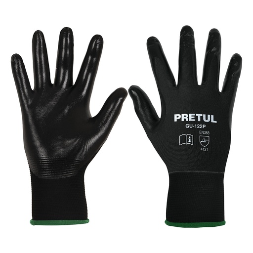 [20027] Guantes de nylon con recubrimiento de nitrilo talla mediana