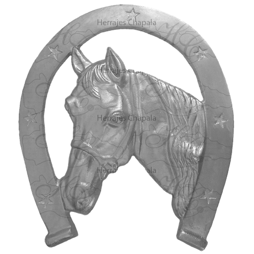 [FOR02001-5] Herradura con caballo lado izquierdo chica