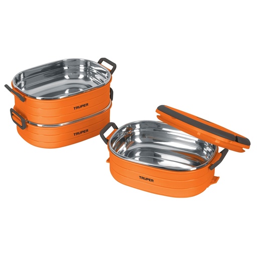 [66076] Lonchera termica con 3 contenedores de acero inoxidable