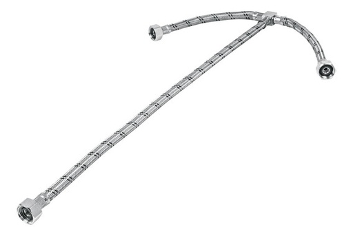 [49124] Manguera de acero inoxidable tipo "T" 55 cm usos generales de 1/2"