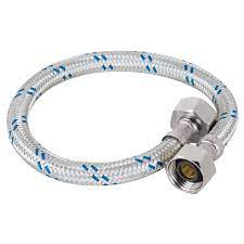 [49120] Manguera de aluminio 40 cm para lavabo/fregadero de 1/2" x 1/2"