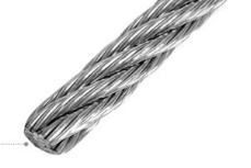 [44207] Metro de cable de acero rigido de 1/4" 7 x 7 hilos