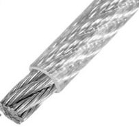[44218] Metro de cable de acero rigido forrado de 1/4" 7 x 7 hilos