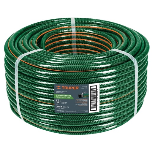 [19858] Metro de manguera verde con 3 capas de 5/8"