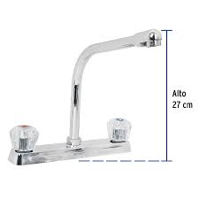 [49192] Mezcladora para fregadero de 8" cuello cobra con manerales tipo acrilico