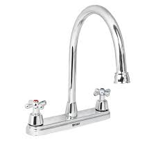 [49687] Mezcladora para fregadero de 8" cuello largo con manerales tipo palanca