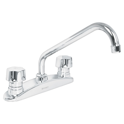 [44480] Mezcladora para fregadero de 8" cuello largo con manerales tipo standart