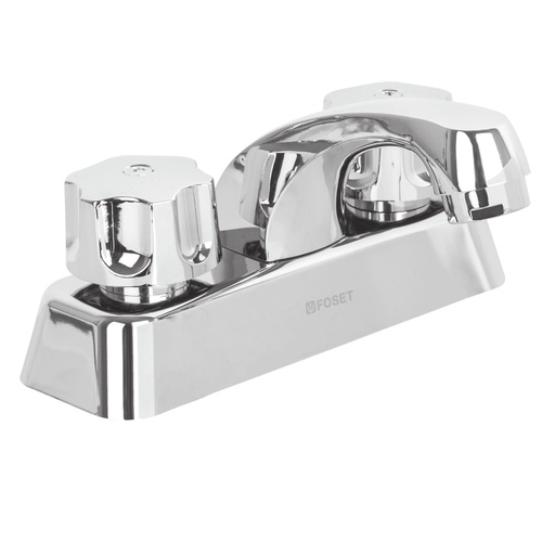 [49281] Mezcladora para lavabo de plástico de 4" cuello corto con manerales tipo standart