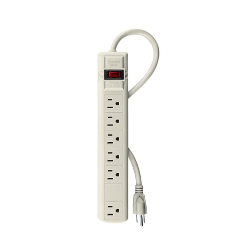 [47183] Multicontacto 14 awg con 6 entradas uso rudo con suspensor de 270 j