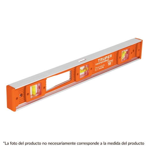 [17034] Nivel de aluminio de 18" con protección abs
