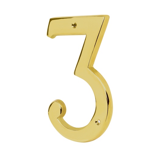 [43681] Numero "3" de latón de 4"