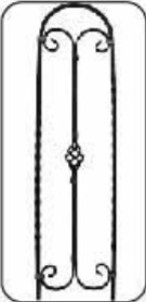 [PAVER308] Panel verticar 1 piña con arco 90 x 22 cm 1/4 x 1/2"