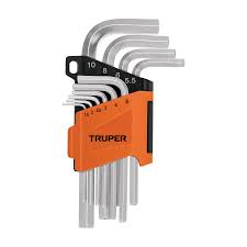 [15536] Paquete de 10 llaves allen mm punta hexagonal con organzador