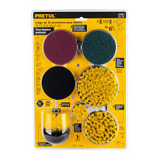 [27191] Paquete de 12 accesorios de limpieza y asentado para taladro