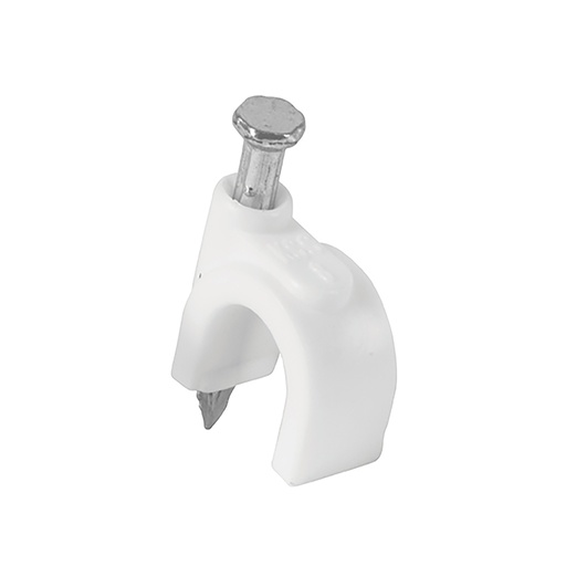 [48273] Paquete de 20 grapas blancas para cable redondo de 8 mm