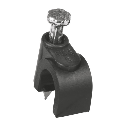 [48270] Paquete de 20 grapas negras para cable redondo de 6 mm
