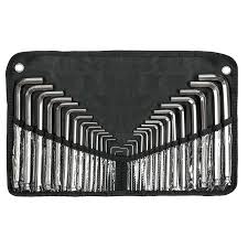 [15562] Paquete de 30 llaves allen standart y milimetricas con punta de bola con estuche