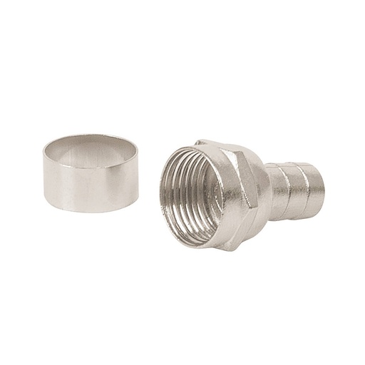 [48480] Paquete de 4 conectores coaxiales RG6 tipo campana