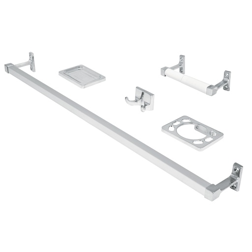 [49607] Paquete de 5 accesorios para baño metalicos