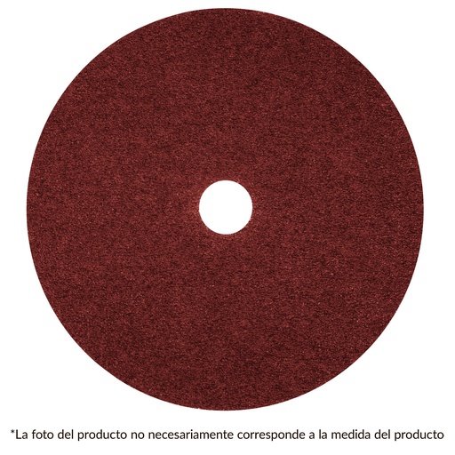 [100129] Paquete de 5 discos de lija con respaldo de fibra grano 24 de 7"
