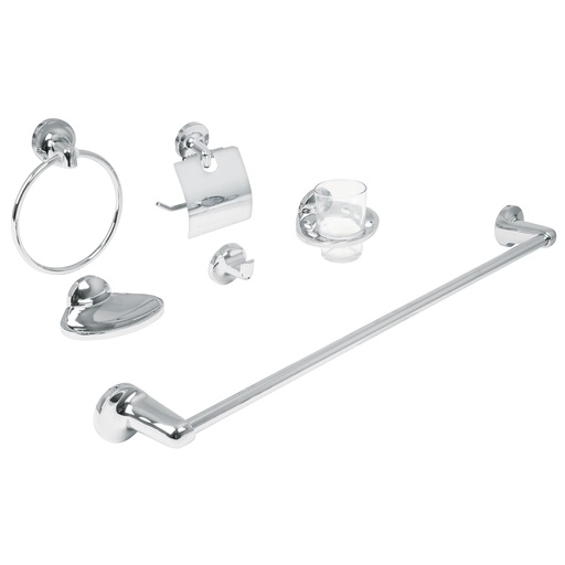 [49395] Paquete de 6 accesorios para baño metalicos