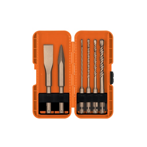 [103033] Paquete de 6 brocas y cinceles sds plus en estuche, Truper