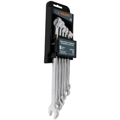 [15770] Paquete de 6 llaves combinadas mm cromadas